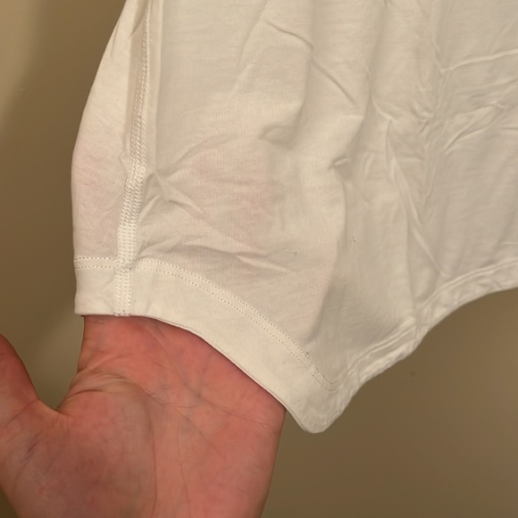 Lululemon Clari-Tee Short Sleeve Crewneck in White & Inkwell - Picture 8 of 10